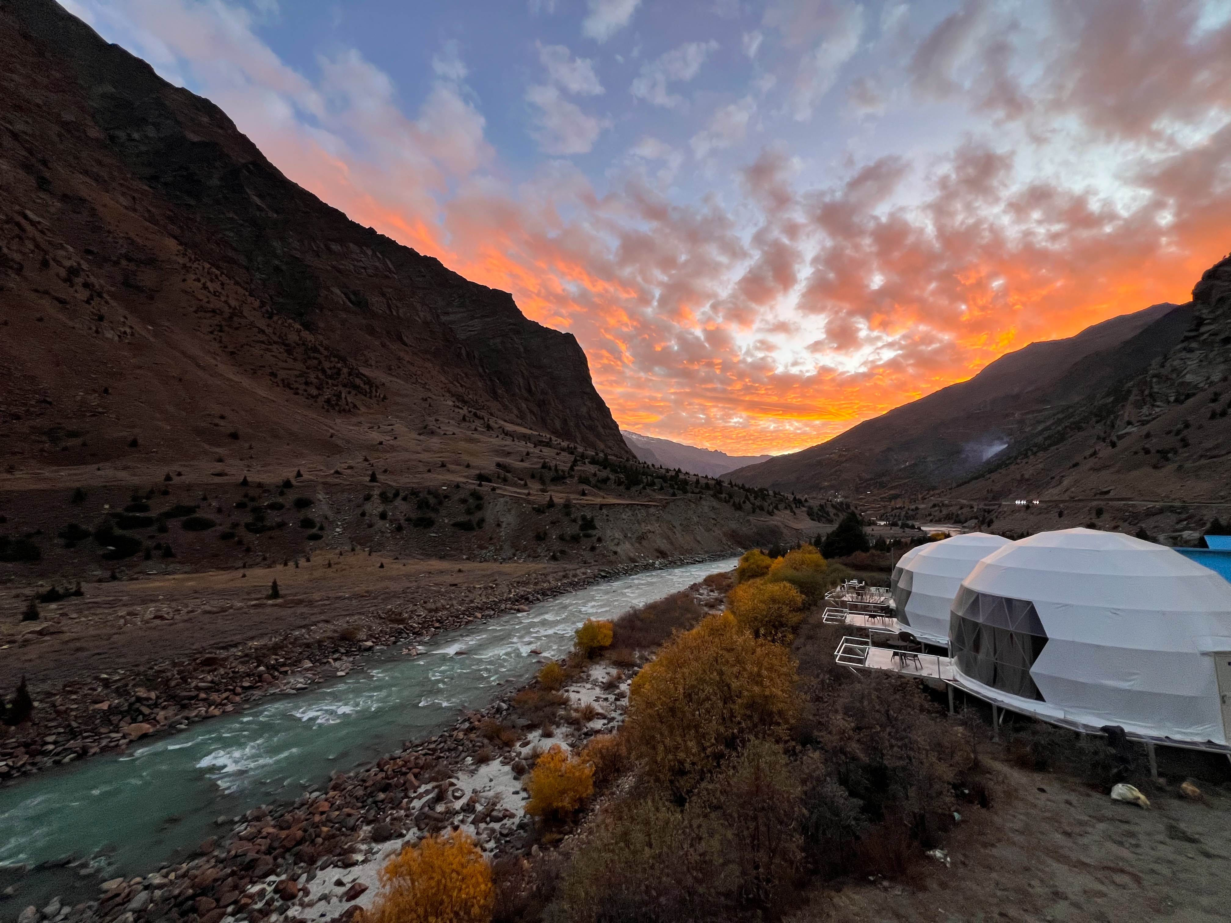 Luxury geodesic glamping dome at YOLO Outdoors Jispa